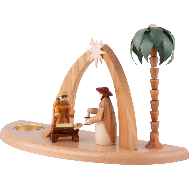 Candle Holder - Nativity Scene - 17 cm / 7 inch