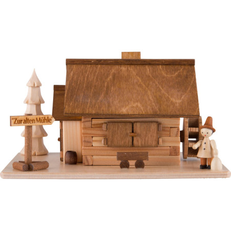 Smoking Hut - Old Mill with Wanderer - 10 cm / 4 inch