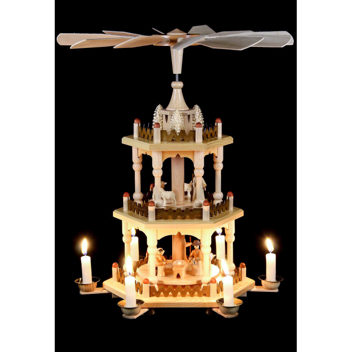 3-Tier Pyramid - Merry Christmas - 41 cm / 16 inch