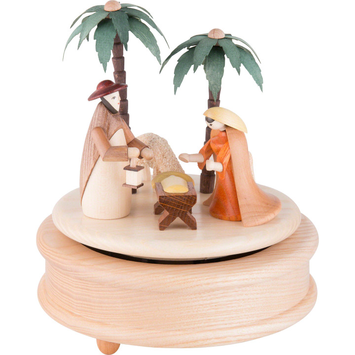 Spieldose - Krippe bunt - 17 cm