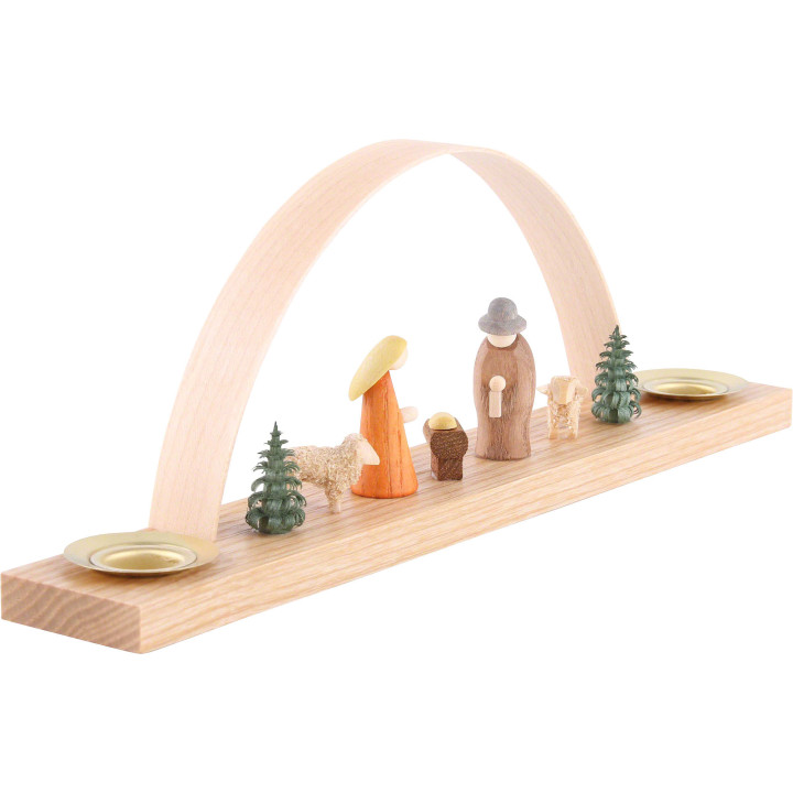 Miniaturbogen mit Krippenfiguren - 22x7,5 cm