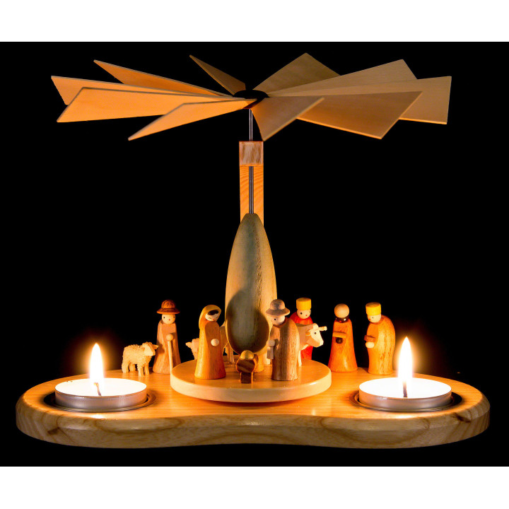 1-Tier Pyramid - Miniature Nativity - 17 cm / 6.7 inch