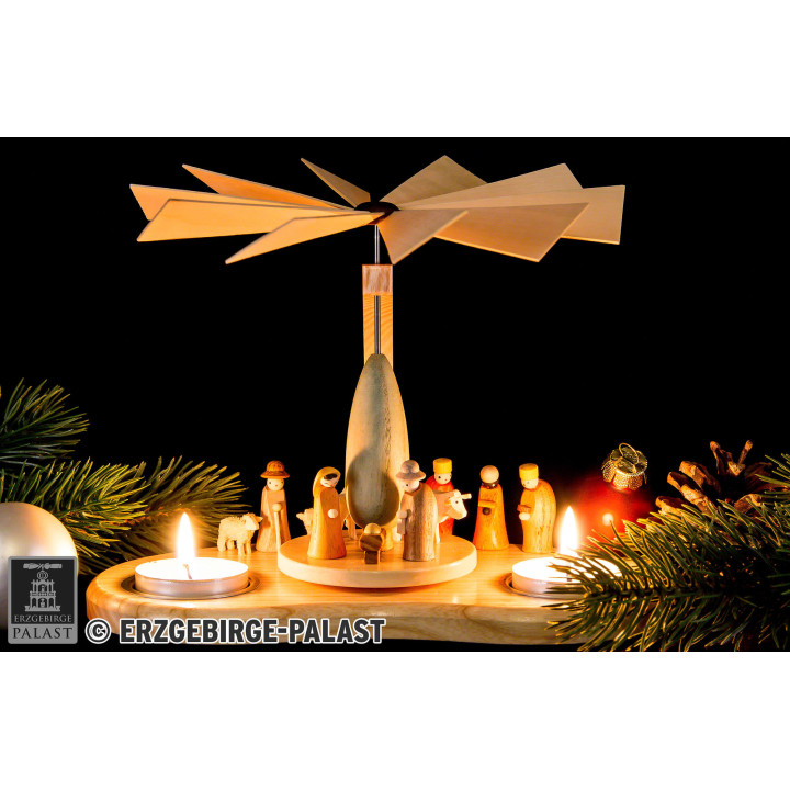 1-Tier Pyramid - Miniature Nativity - 17 cm / 6.7 inch