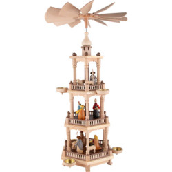 3-stöckige Pyramide Weihnachten - 65 cm