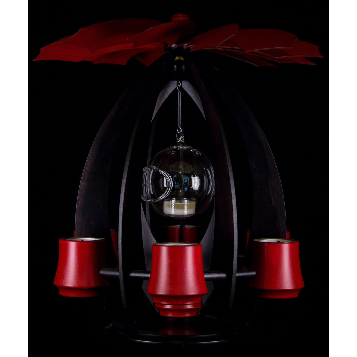 1-Tier Pyramid NOVA - Anthracite/Rubyred - 38 cm / 15 inch