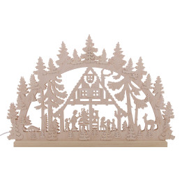 3D Double Arch - Forest Hut - 74x47x5,5 cm / 29x18x2 inch