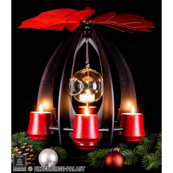 1-Tier Pyramid NOVA - Anthracite/Rubyred - 38 cm / 15 inch