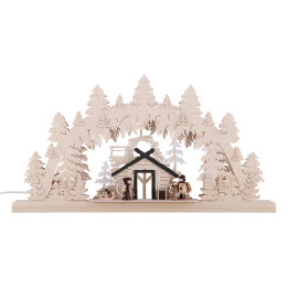 3D-Doppelschwibbogen Wanderhütte - 62x33x5,5 cm