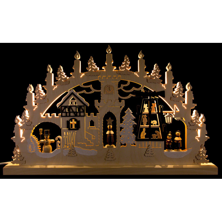 3D-Doppelschwibbogen Pyramidensingen - 62x37x5,5 cm