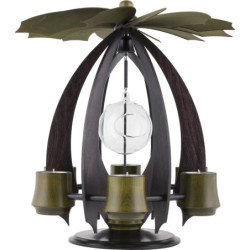 1-stöckige Schwebepyramide NOVA - anthrazit/moosgrün - 38 cm