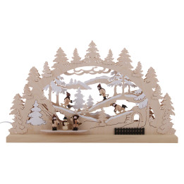 3D-Doppelschwibbogen Winterlandschaft - 62x37x5,5 cm