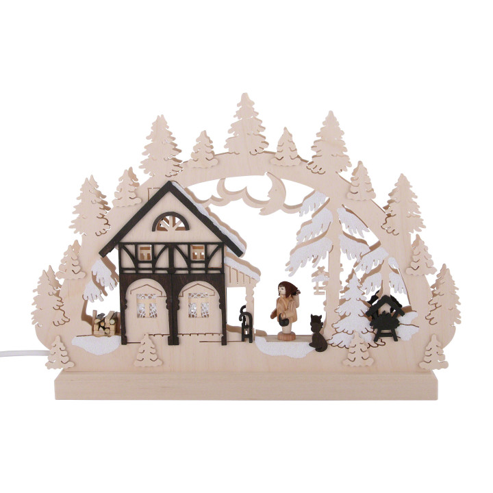 3D Double Arch - Forest House - 42x30x4,5 cm / 16x12x2 inch