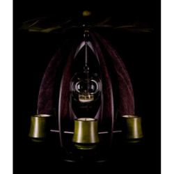 1-stöckige Schwebepyramide NOVA - anthrazit/moosgrün - 38 cm