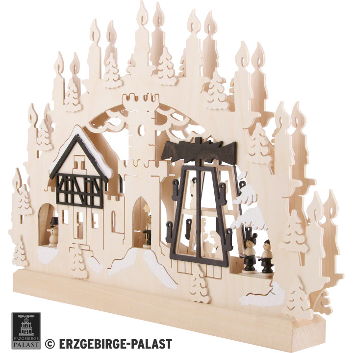 3D-Doppelschwibbogen Pyramidensingen - 42x30x4,5 cm