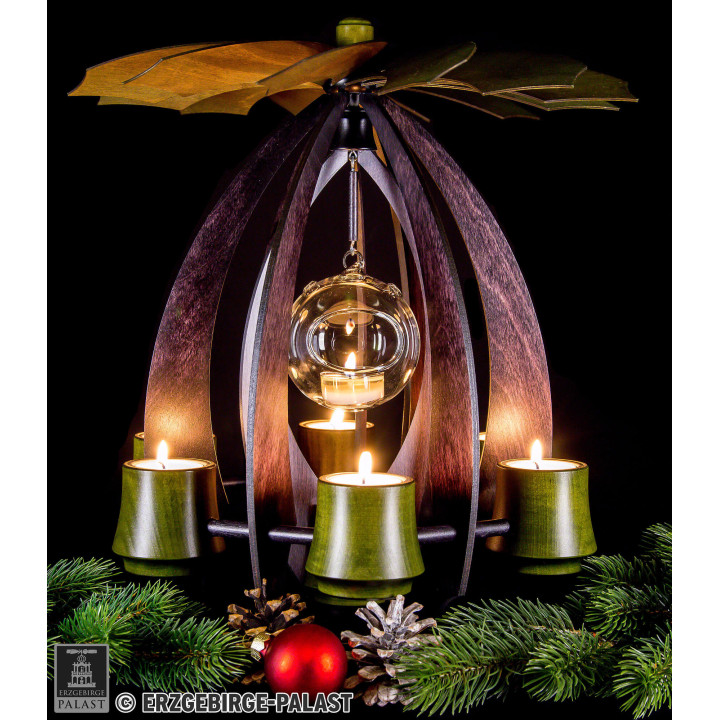1-Tier Pyramid NOVA - Anthracite/Mossgreen - 38 cm / 15 inch