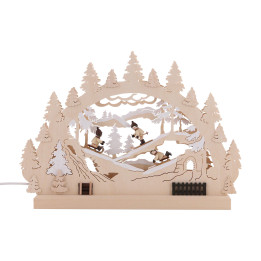 3D-Doppelschwibbogen Winterlandschaft - 42x30x4,5 cm