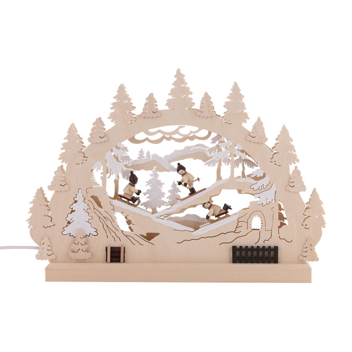 3D-Doppelschwibbogen Winterlandschaft - 42x30x4,5 cm