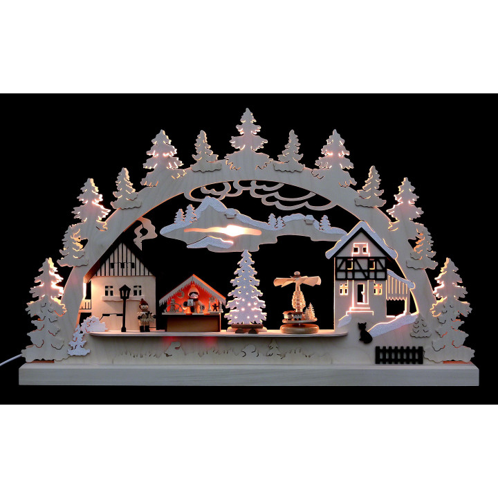 Schwibbogen Dorfweihnacht - 62x37x5,5 cm