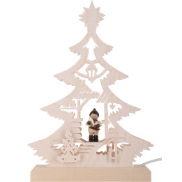 Lichterspitze Mini-Baum Weihnachtsmarkt - 23,5x15,5x4,5 cm