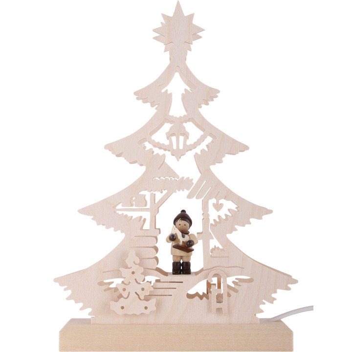 Lichterspitze Mini-Baum Weihnachtsmarkt - 23,5x15,5x4,5 cm