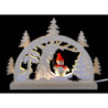 Candle Arch - Snowman in the Forest - 23x15x4,5 cm / 9x5.9x1.7 inch