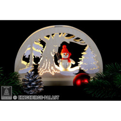 Candle Arch - Snowman in the Forest - 23x15x4,5 cm / 9x5.9x1.7 inch