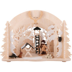 Raumleuchte als Diorama Wildfütterung - 19 cm
