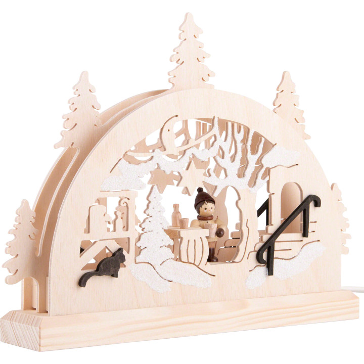 Schwibbogen Adventsmarkt - 23x15 cm