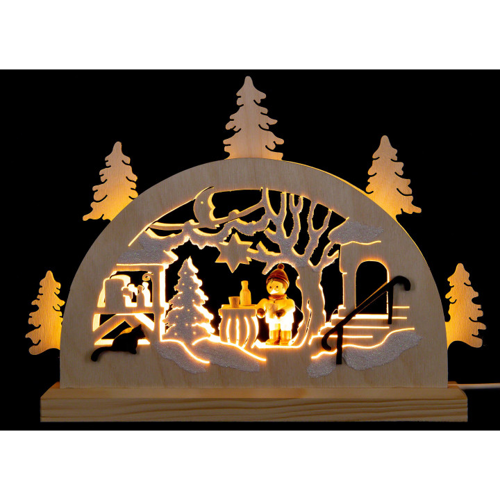 Schwibbogen Adventsmarkt - 23x15 cm