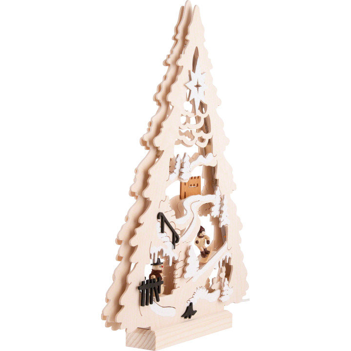 Lichterspitze Baum Snowboarder - 34x44 cm
