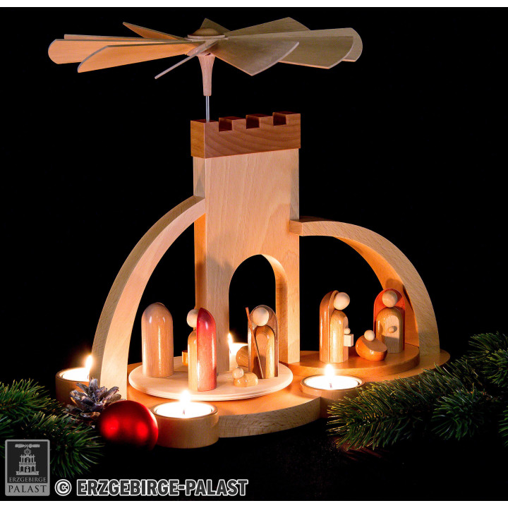 1-Tier Pyramid - Nativity - Modern - 33 cm / 13 inch