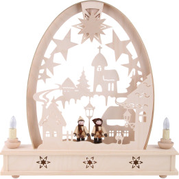 Seidelbogen Winterdorf - 36 cmx34 cm