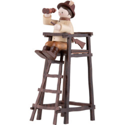 Thiel Figurine - Hunter on Deer Stand - natural - 11 cm / 4.3 inch
