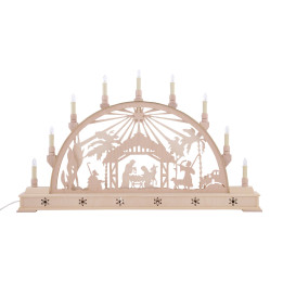 Candle Arch - Nativity Scene with Star and Base - 78x45 cm / 31x18 inch