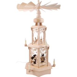 2-Tier Christmas Pyramid - Forest Design - Electrical with Figurines - 77 cm / 30 inch