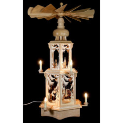 2-Tier Christmas Pyramid - Forest Design - Electrical with Figurines - 77 cm / 30 inch