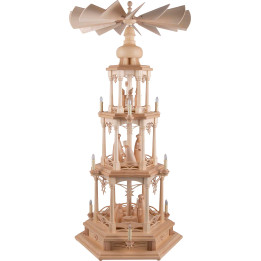 3-stöckige Pyramide Sternenmotiv - 107 cm