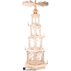 4-Tier Christmas Pyramid - Forest Design - Electrical without Figurines - 135 cm / 53 inch