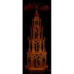 4-Tier Christmas Pyramid - Forest Design - Electrical without Figurines - 135 cm / 53 inch