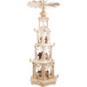 4-Tier Christmas Pyramid - Forest Design - Wax Candles with Figurines - 135 cm / 53 inch