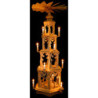 4-Tier Christmas Pyramid - Forest Design - Wax Candles without Figurines - 135 cm / 53 inch