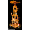 4-Tier Christmas Pyramid - Forest Design - Wax Candles without Figurines - 135 cm / 53 inch