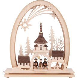 Seidelbogen Seiffener Kirche - 31x33 cm