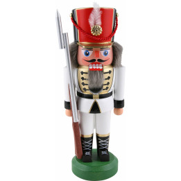 Nussknacker Soldat, weiß - 22 cm