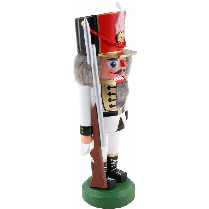 Nussknacker Soldat, weiß - 22 cm
