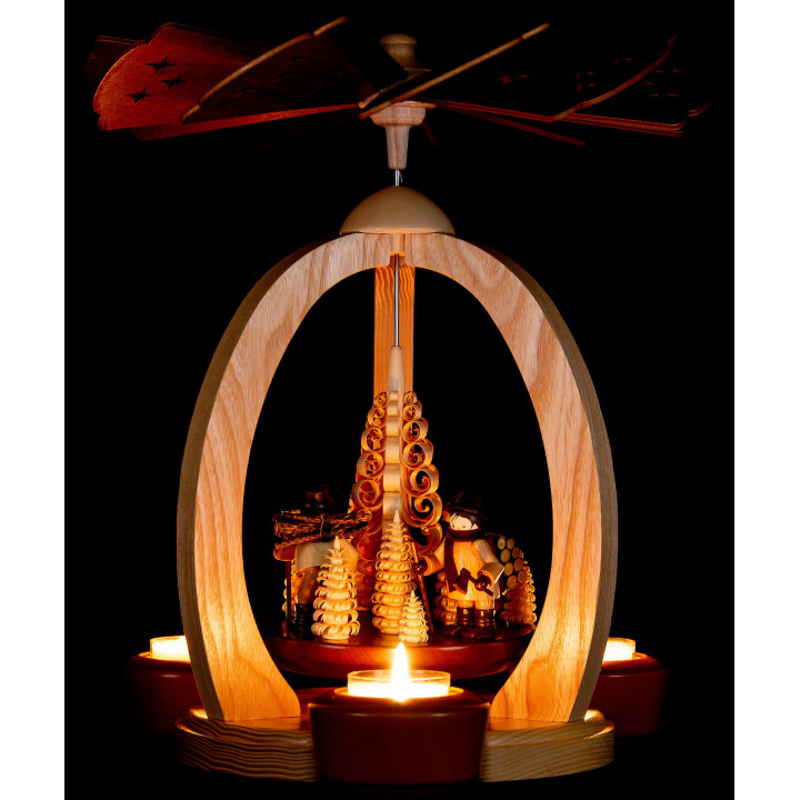 1-Tier Pyramid - Forest People - 30 cm / 11.8 inch