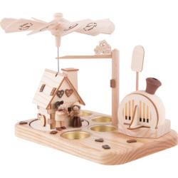 1-stöckige Räucherpyramide Hänsel und Gretel - 18 cm