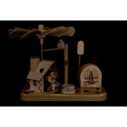 1-stöckige Räucherpyramide Hänsel und Gretel - 18 cm