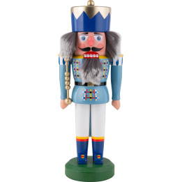 Nussknacker König hellblau - 36 cm