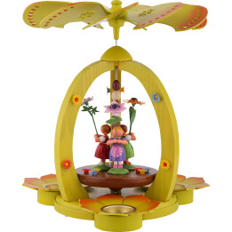 1-Tier Pyramid with Flower Children - Colored - 30 cm / 11.8 inch